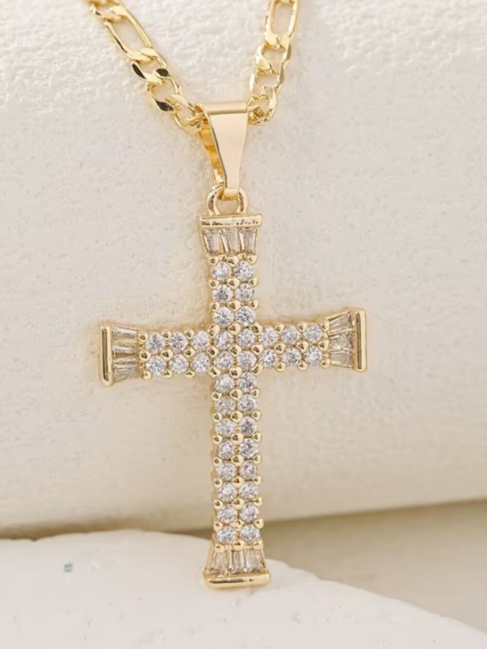 14K Gold Mens 2ct Diamond Cross Pendant Necklace Christian 14 K Silver Jewelry